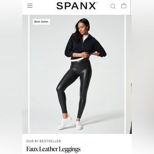 NWOT Spanx Faux Leather Leggings